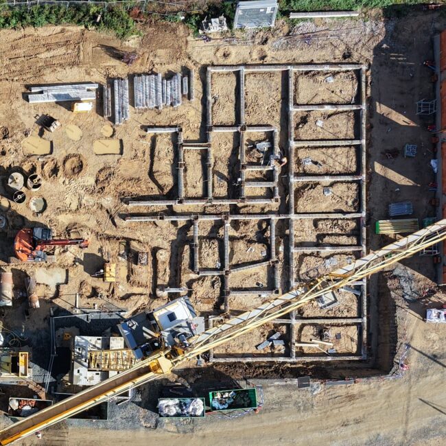 chantier drone vue haut - CANTIN CONSTRUCTION